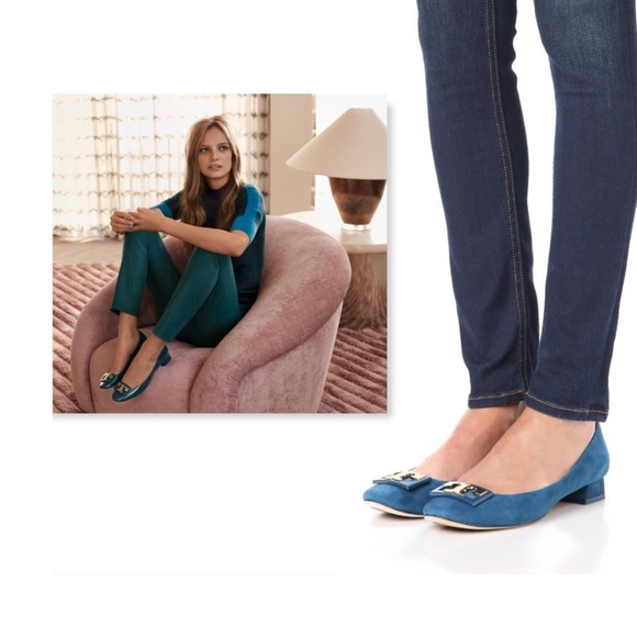 🔥Tory Burch Gigi Logo Suede Pump - Picture 8 of 8